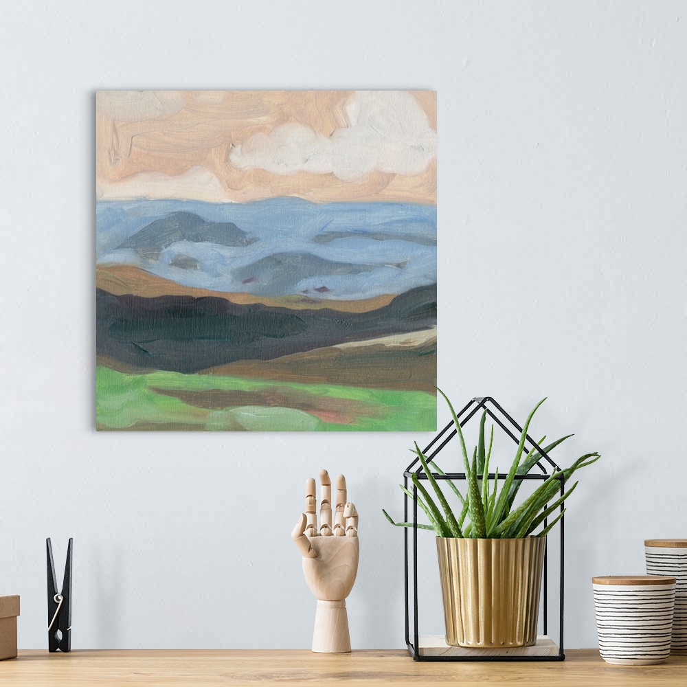 A bohemian room featuring Distant Hills II
