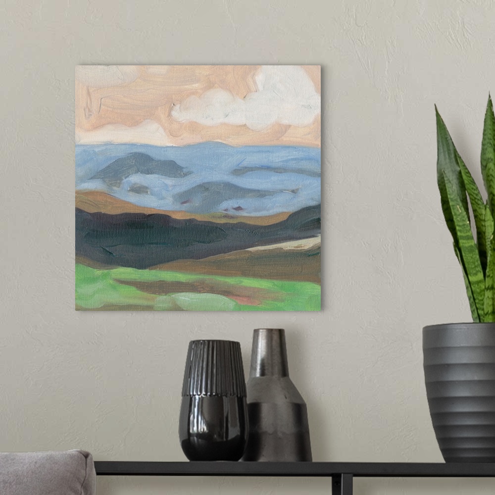 A modern room featuring Distant Hills II