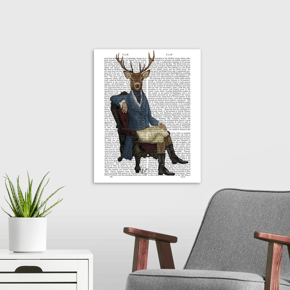 A modern room featuring Distinguished Deer Full