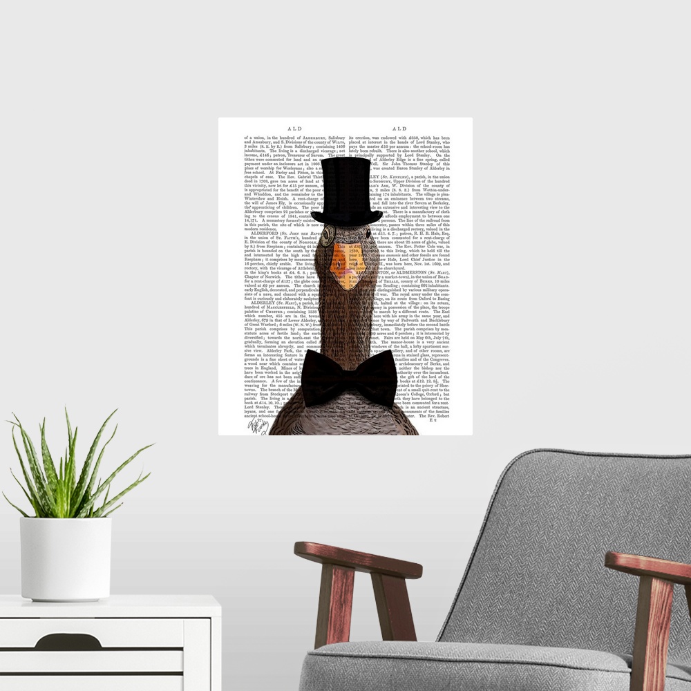 A modern room featuring Distinguished Goose