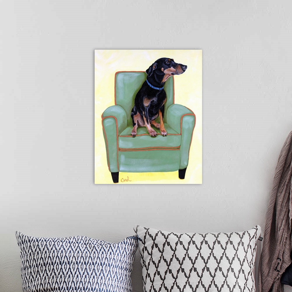 A bohemian room featuring Dobie on Green