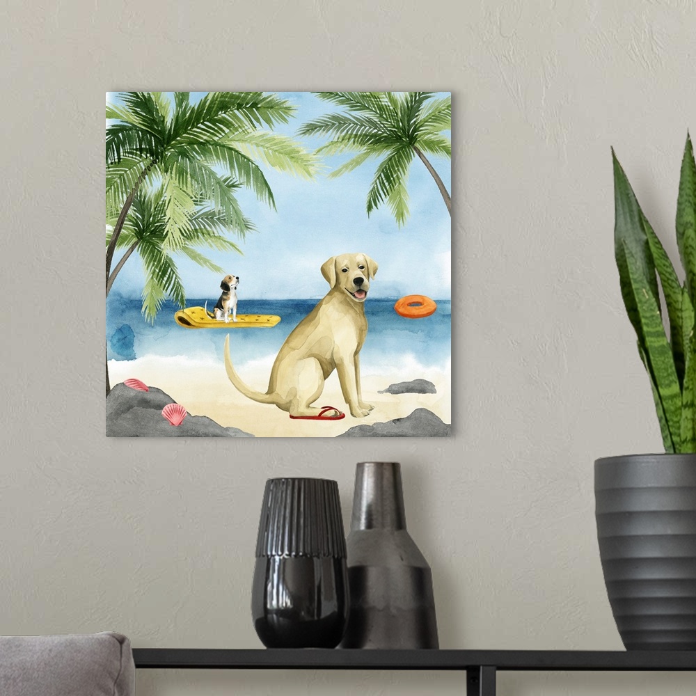 A modern room featuring Dogs on Deck II
