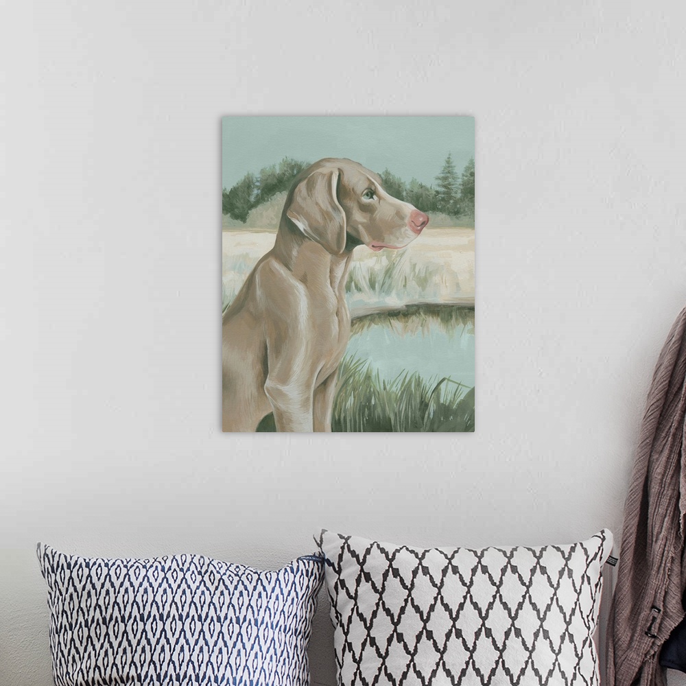 A bohemian room featuring Dove Dogs I