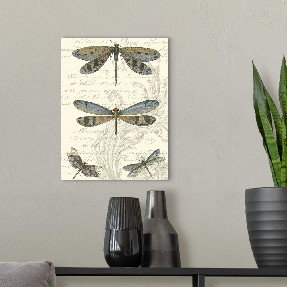 A modern room featuring Dragonfly Delight I