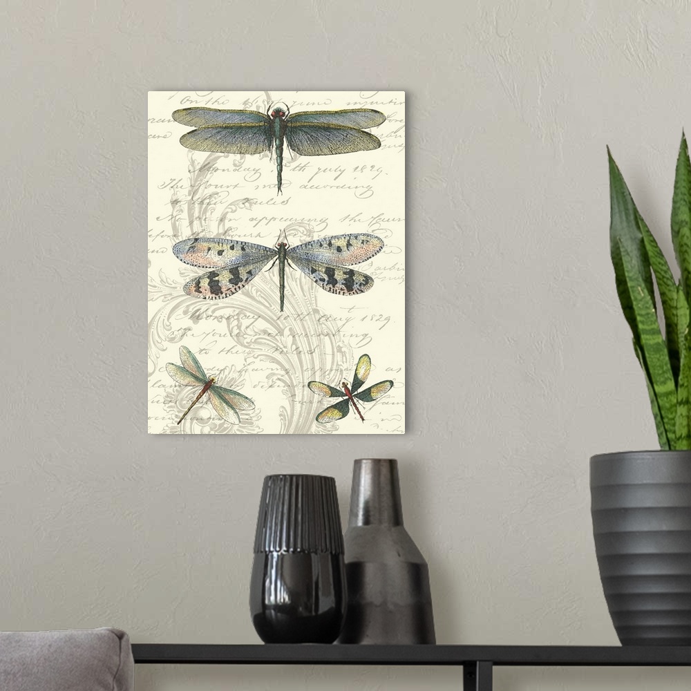 A modern room featuring Dragonfly Delight II