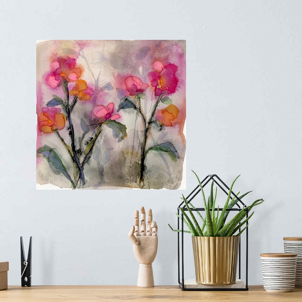 A bohemian room featuring Dream Of Flowers IV