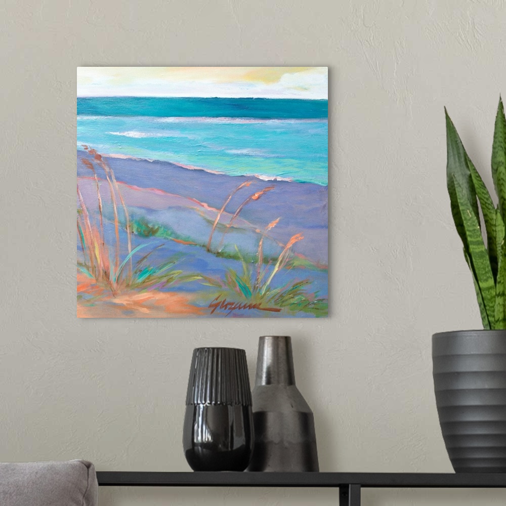 A modern room featuring Dunes at Dusk II