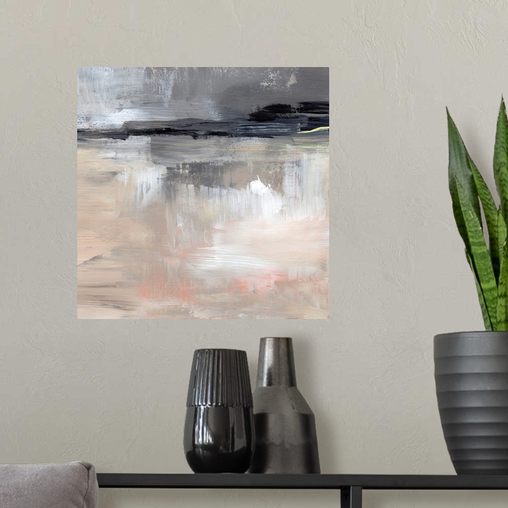 A modern room featuring Dusk Reflections IV