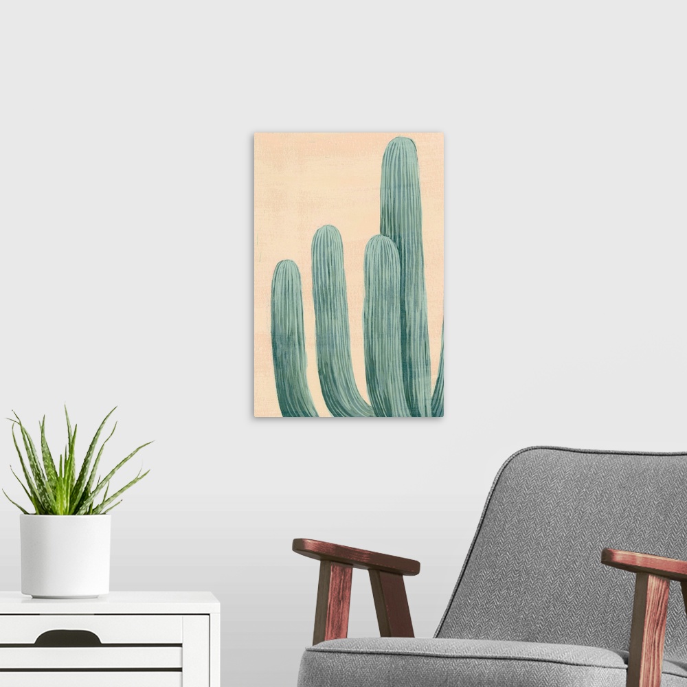 A modern room featuring Dusty Cacti I