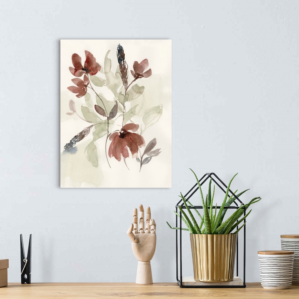 A bohemian room featuring Dusty Flower Composition I