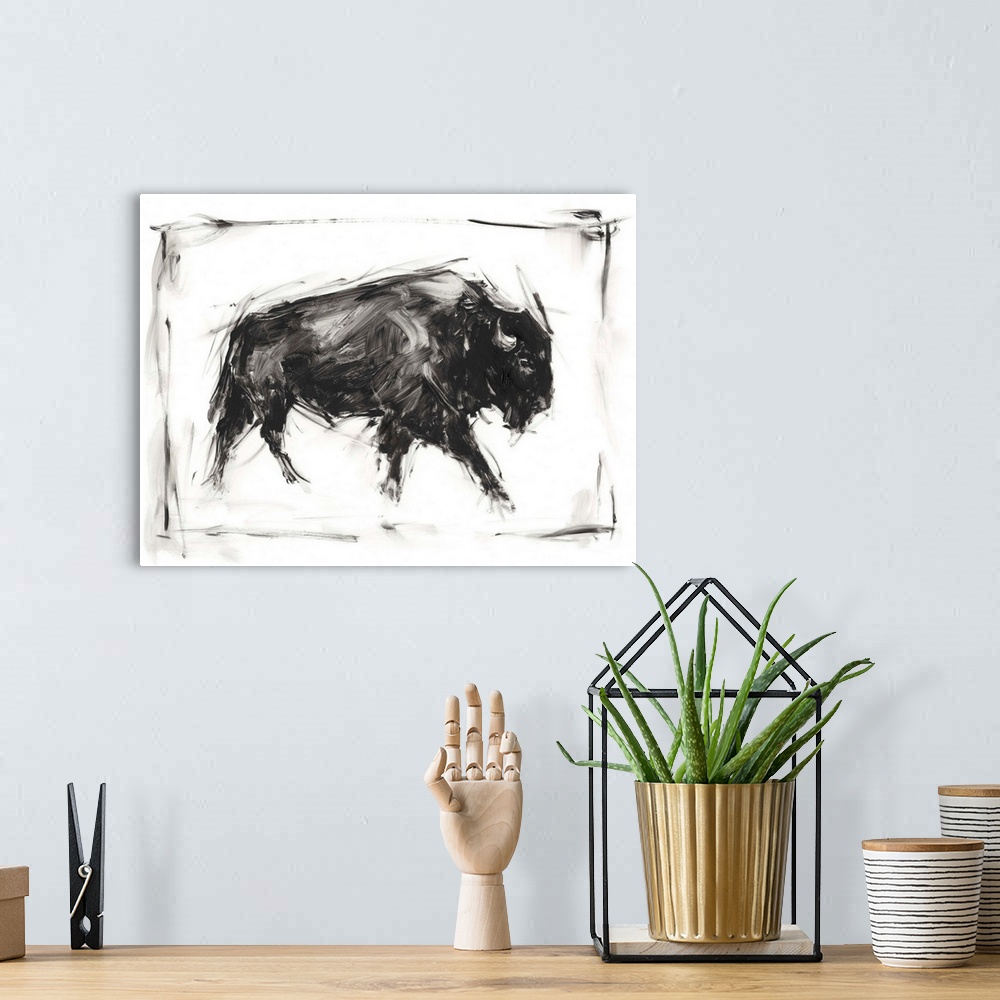 A bohemian room featuring Dynamic Bison I