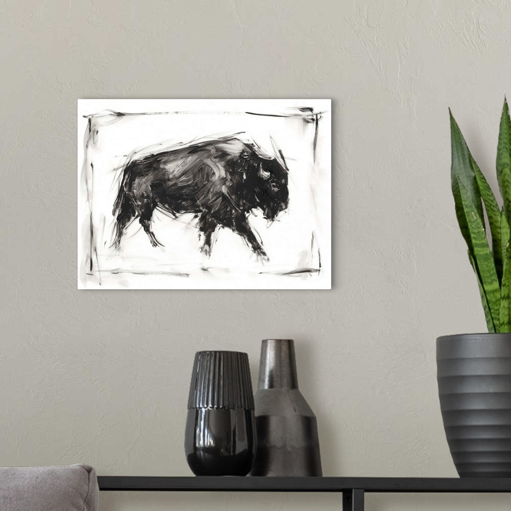 A modern room featuring Dynamic Bison I