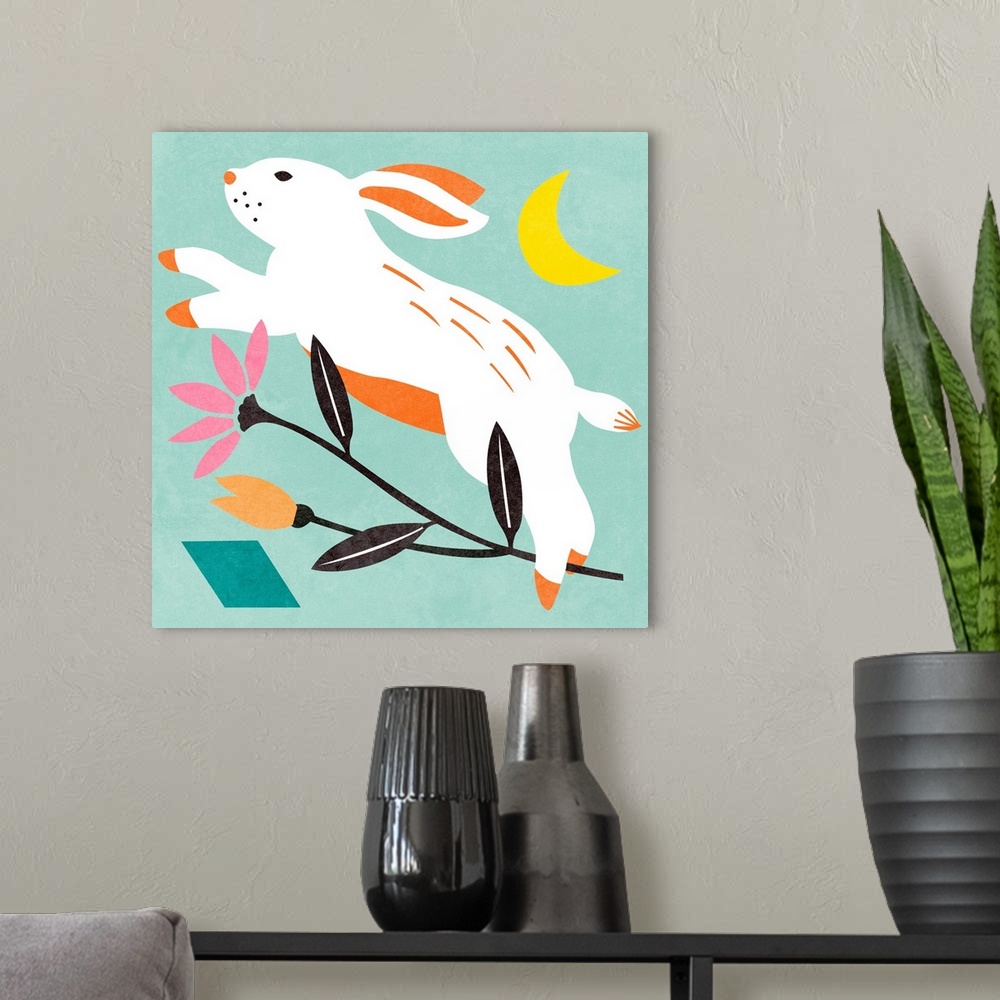A modern room featuring Easter Bunnies IV
