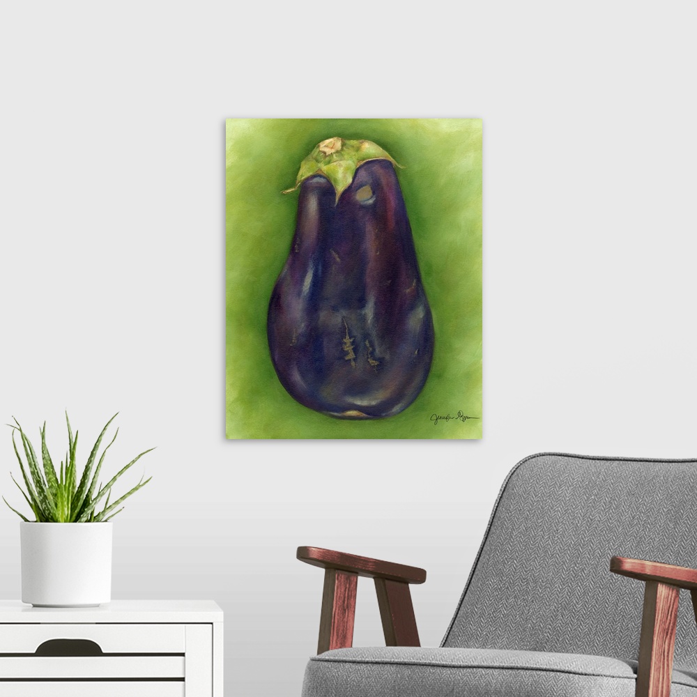 A modern room featuring Eggplant