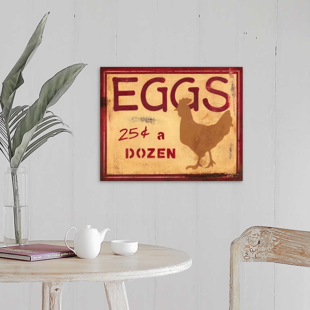 A farmhouse room featuring Eggs