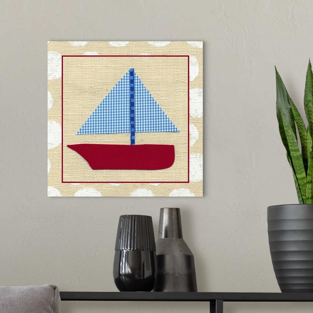 A modern room featuring EJ's Sailboat