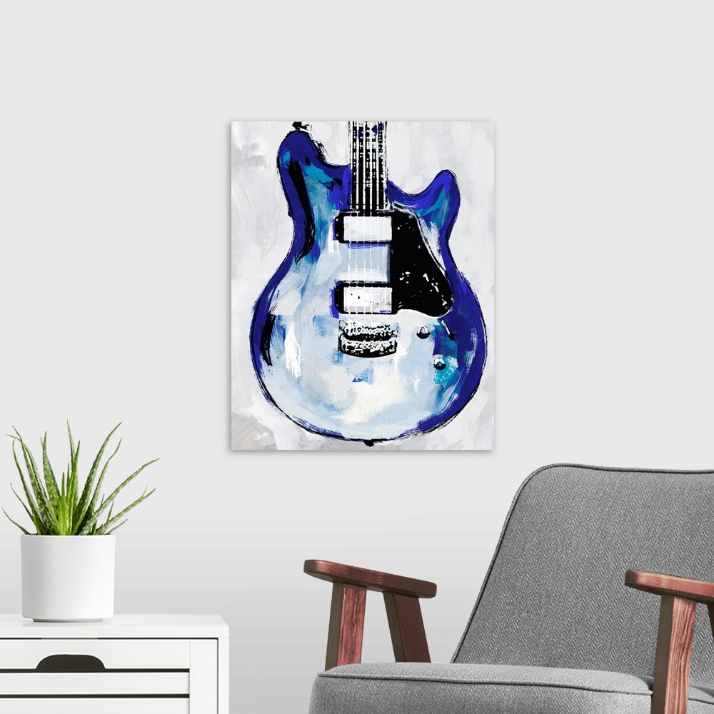 A modern room featuring Electric Blues II