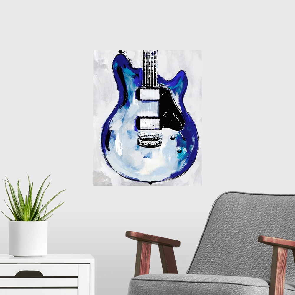 A modern room featuring Electric Blues II