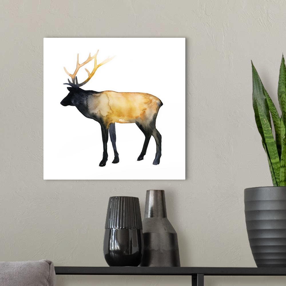 A modern room featuring Elk Aglow I