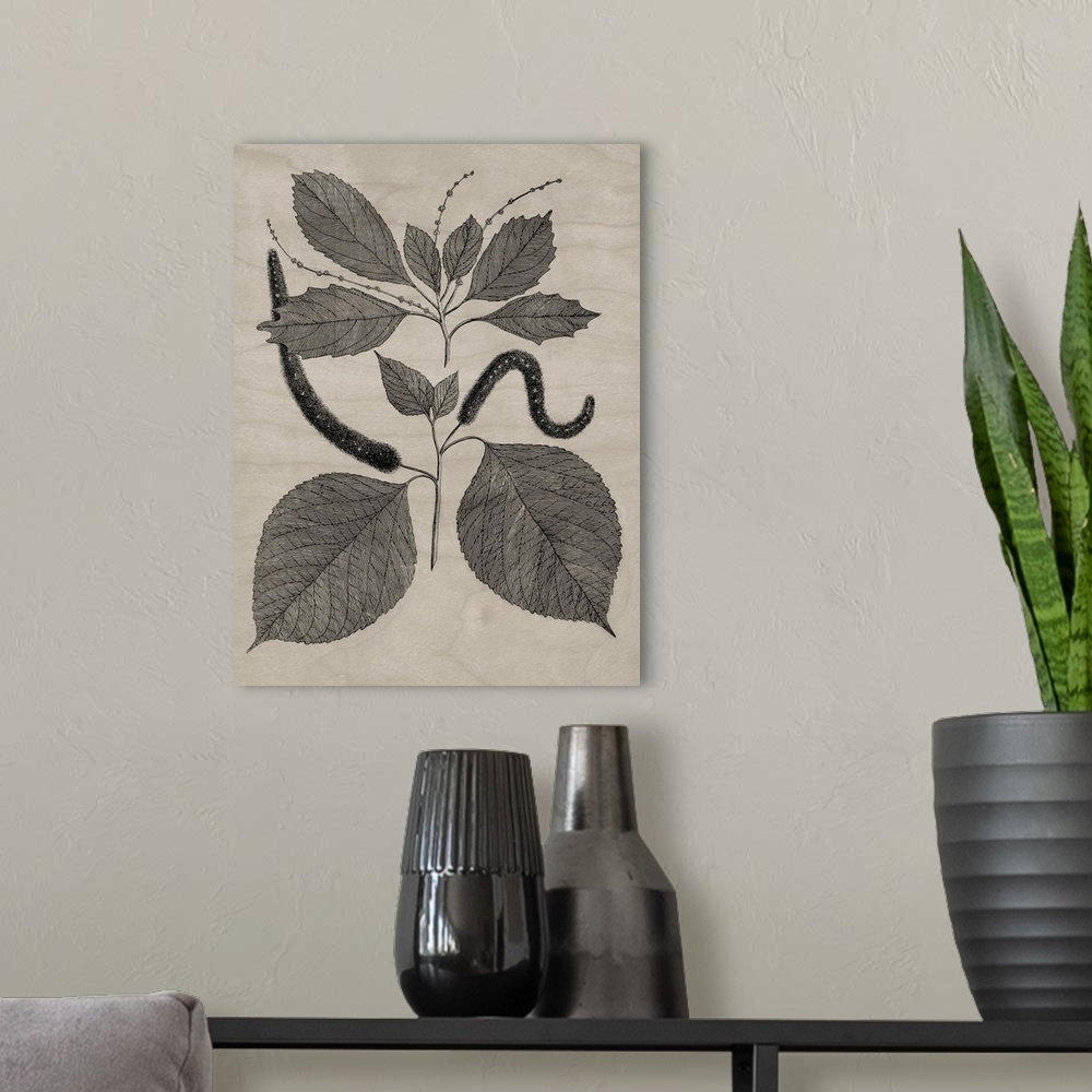 A modern room featuring Eloquent Leaves II