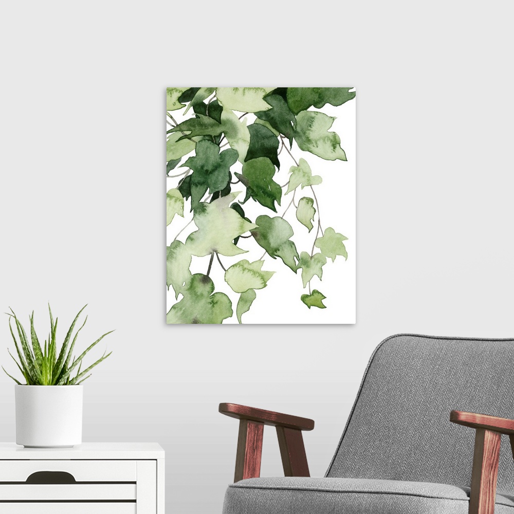 A modern room featuring Emerald Vines I