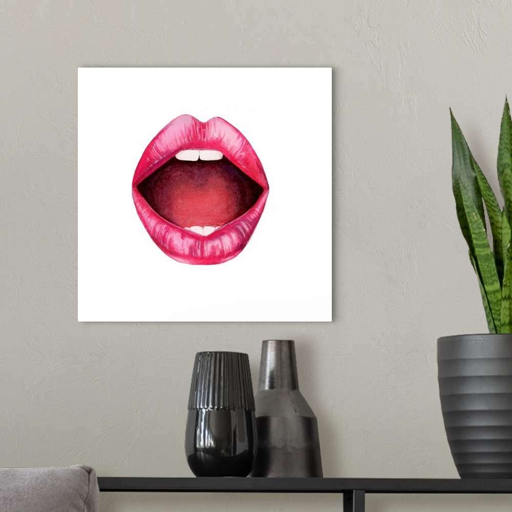 A modern room featuring Emotion Lips II
