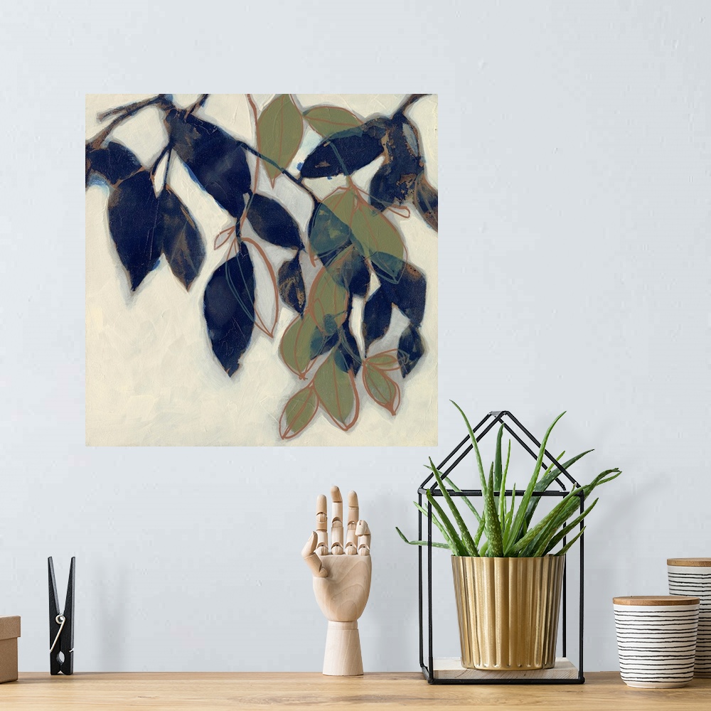 A bohemian room featuring Entwined Leaves II