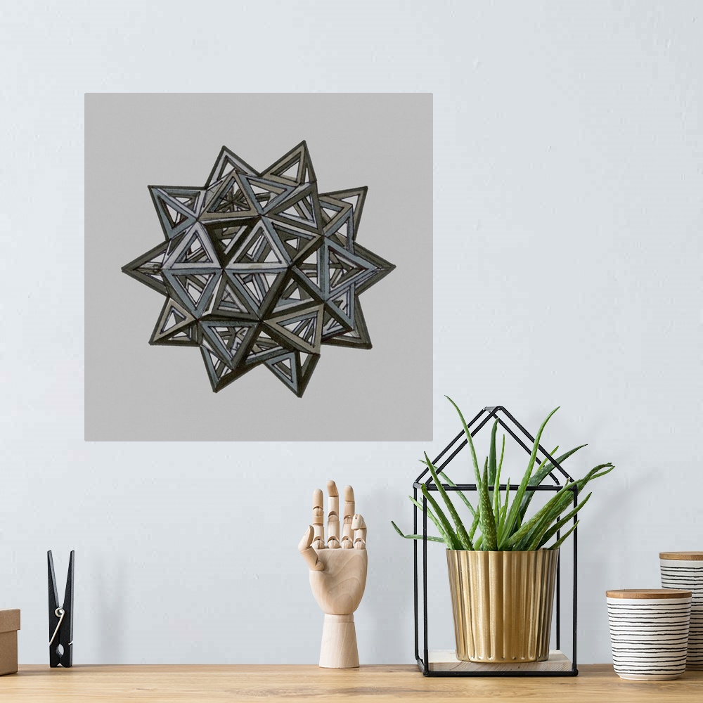 A bohemian room featuring Equilateral Vertex I