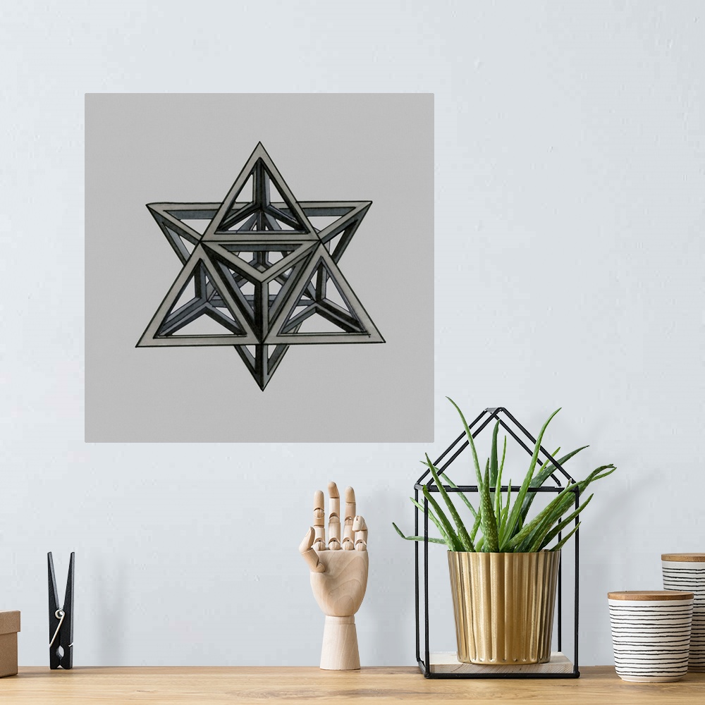 A bohemian room featuring Equilateral Vertex II