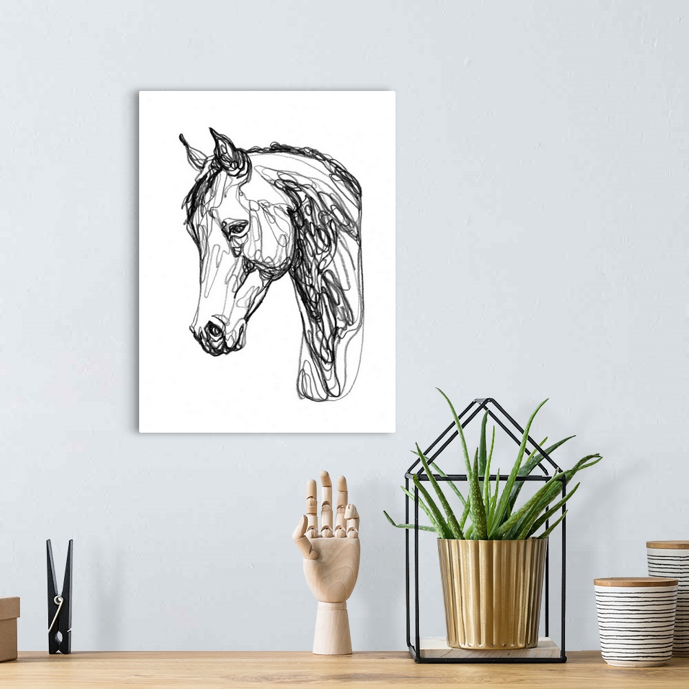 A bohemian room featuring Equine Contour II