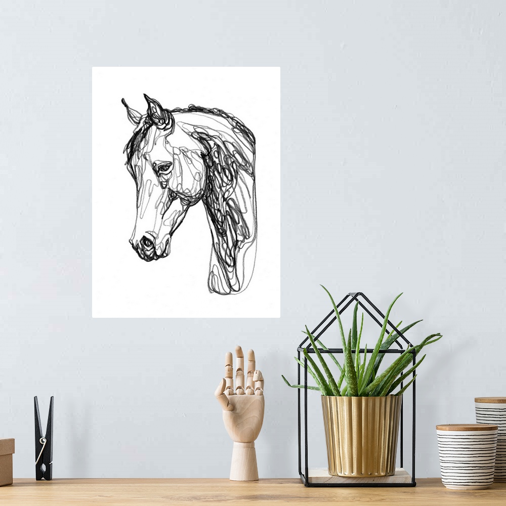 A bohemian room featuring Equine Contour II