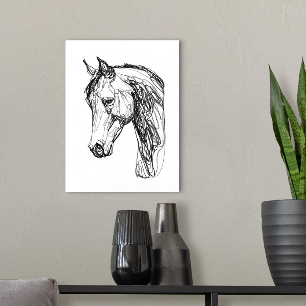 A modern room featuring Equine Contour II