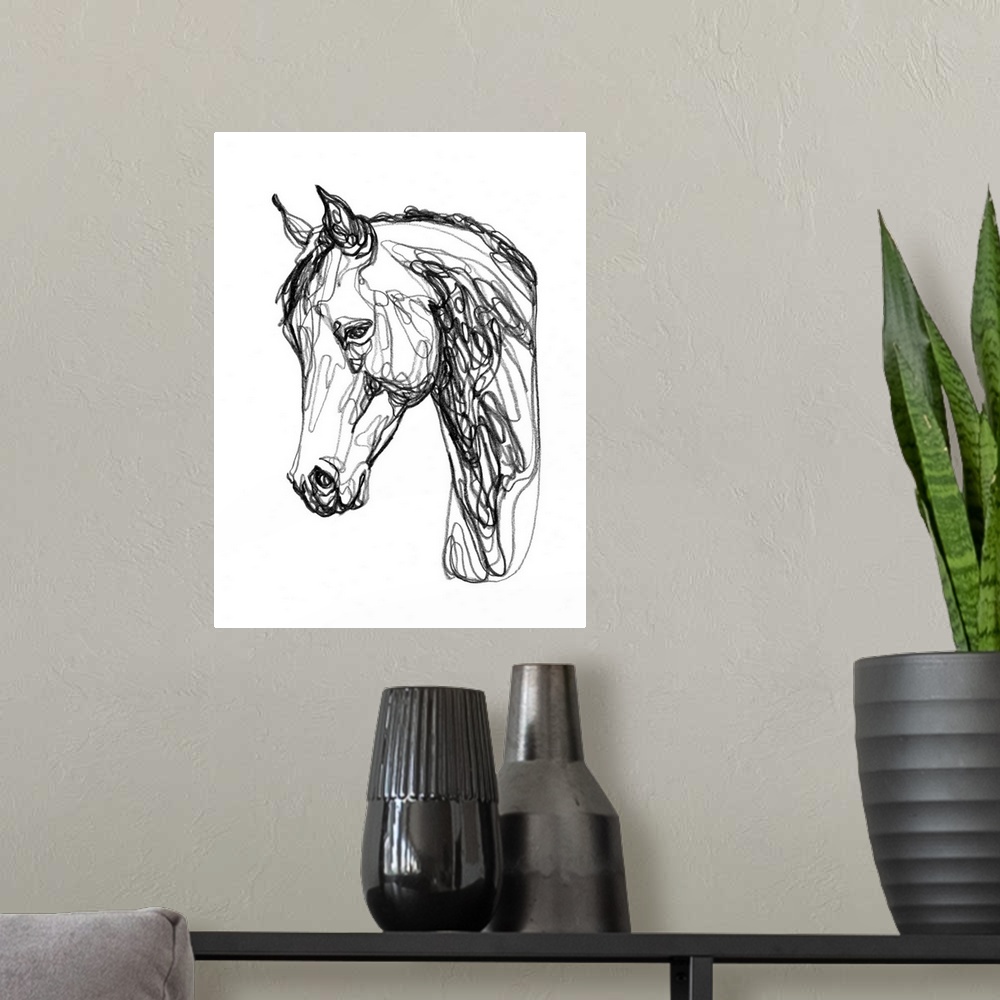 A modern room featuring Equine Contour II