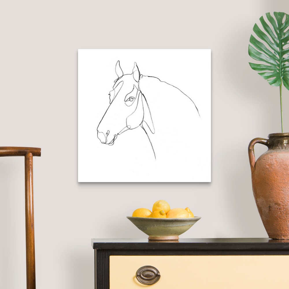 A traditional room featuring Equine Pencil Contour III