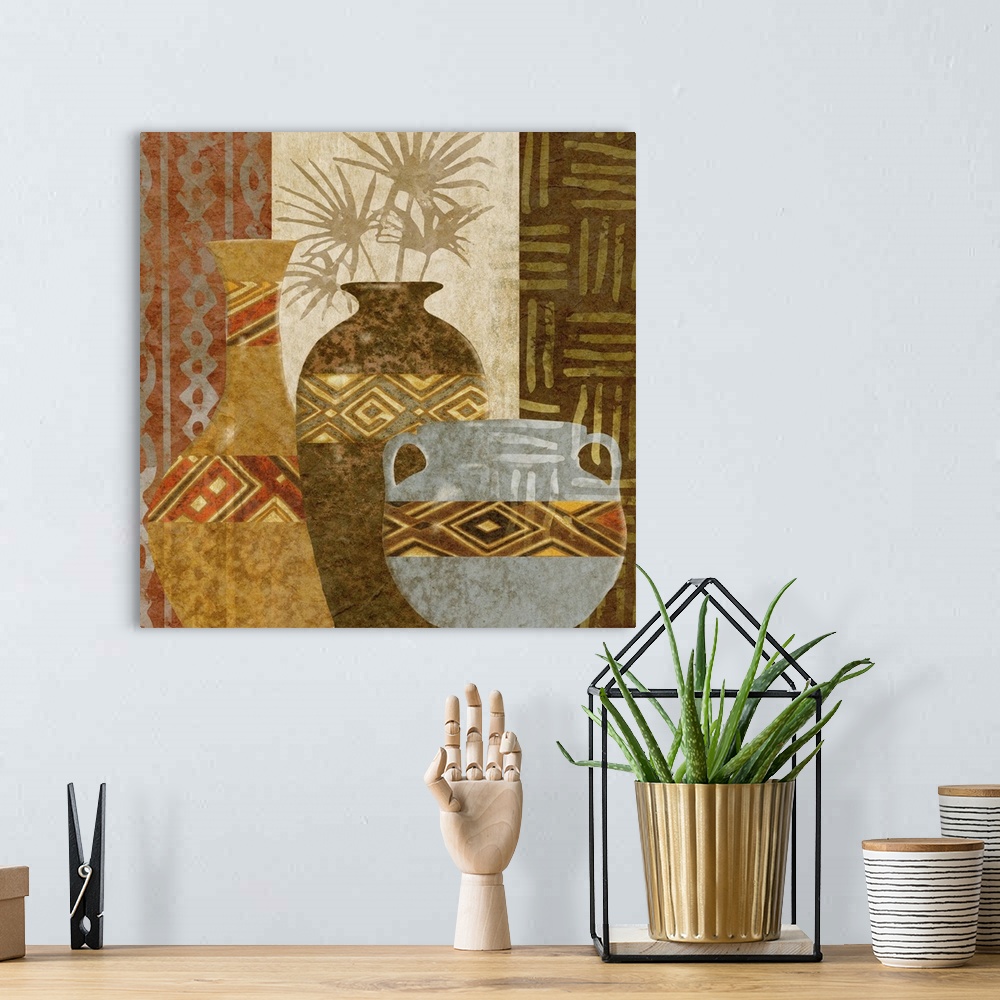 A bohemian room featuring Ethnic Vase V