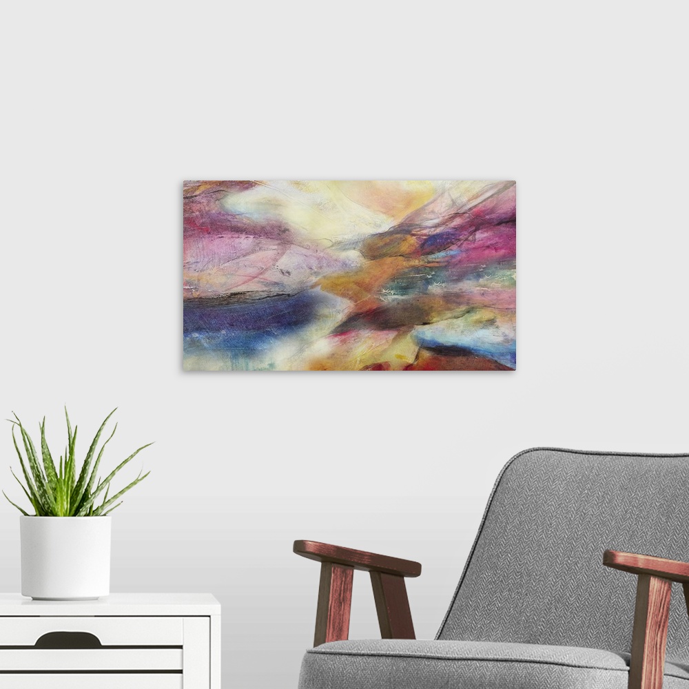 A modern room featuring Expression Abstracta I
