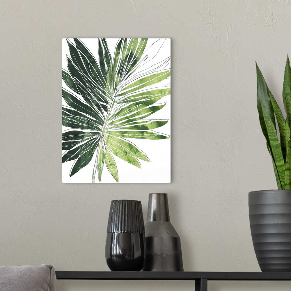 A modern room featuring Expressive Palm I