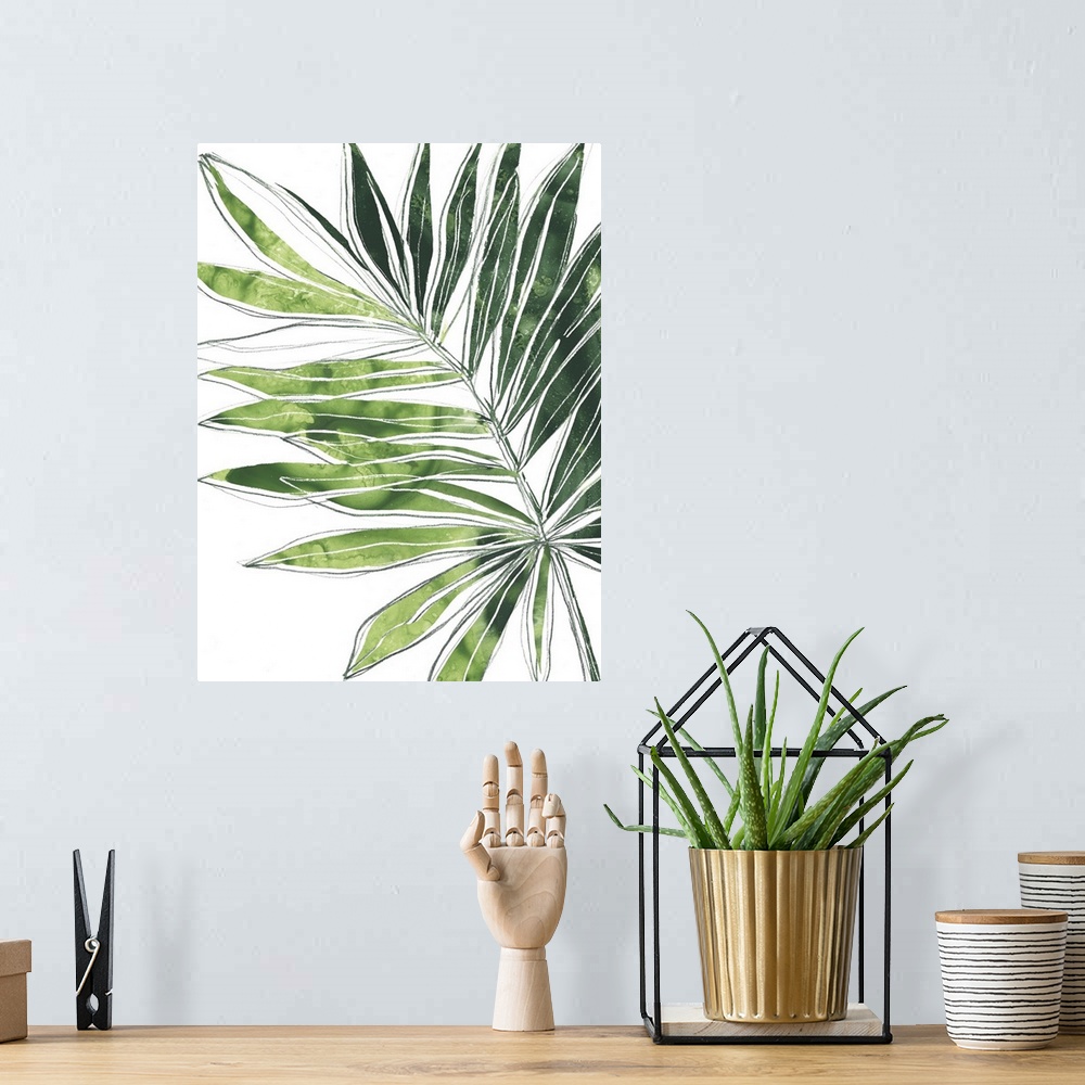 A bohemian room featuring Expressive Palm IV