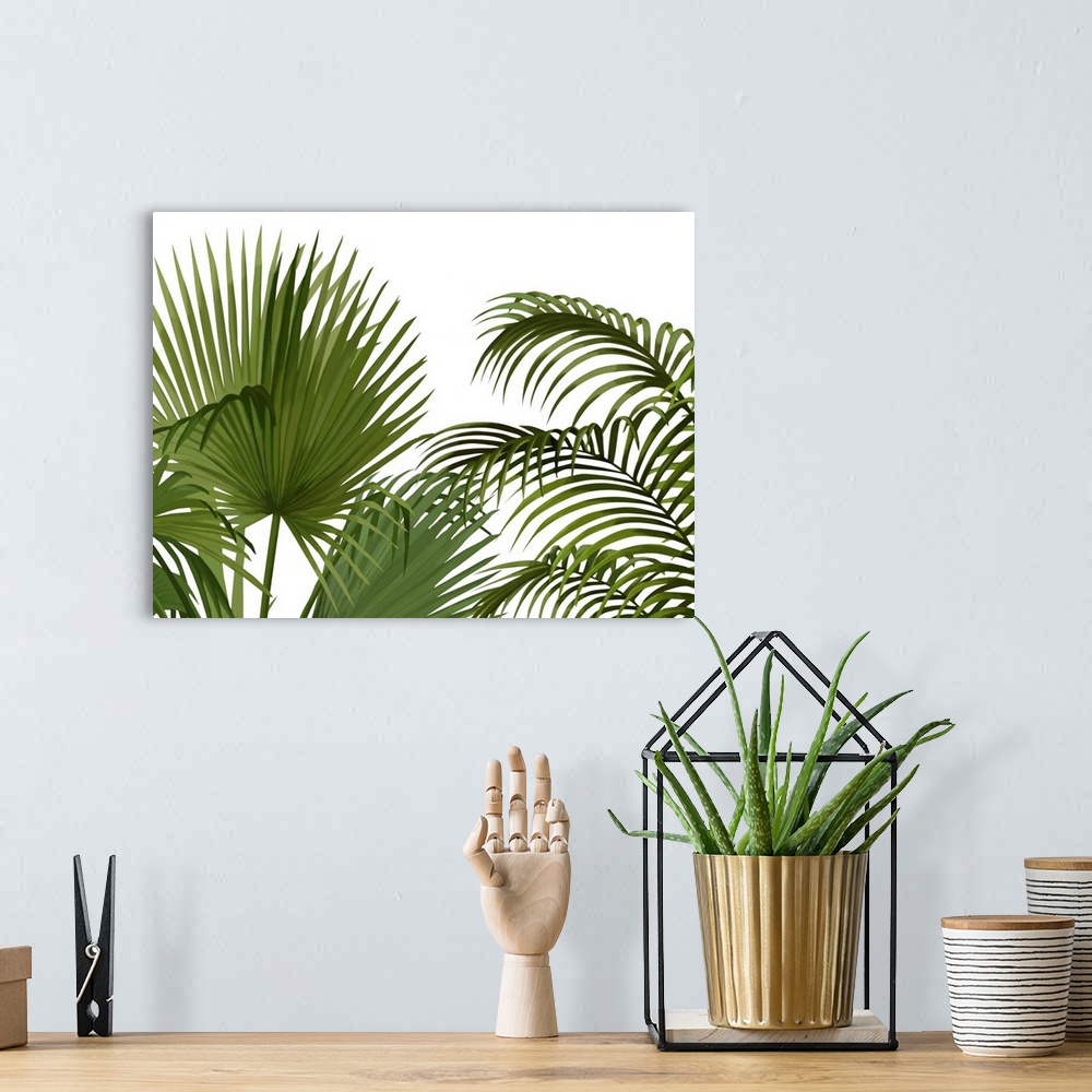 A bohemian room featuring FabFunky Palm Collection A