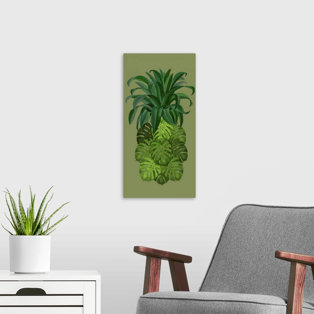 A modern room featuring FabFunky Palm Collection B