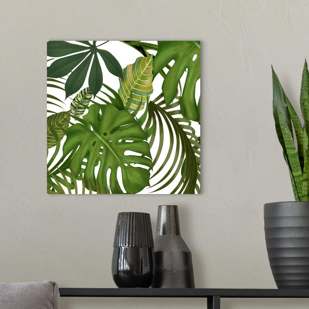 A modern room featuring FabFunky Palm Collection D