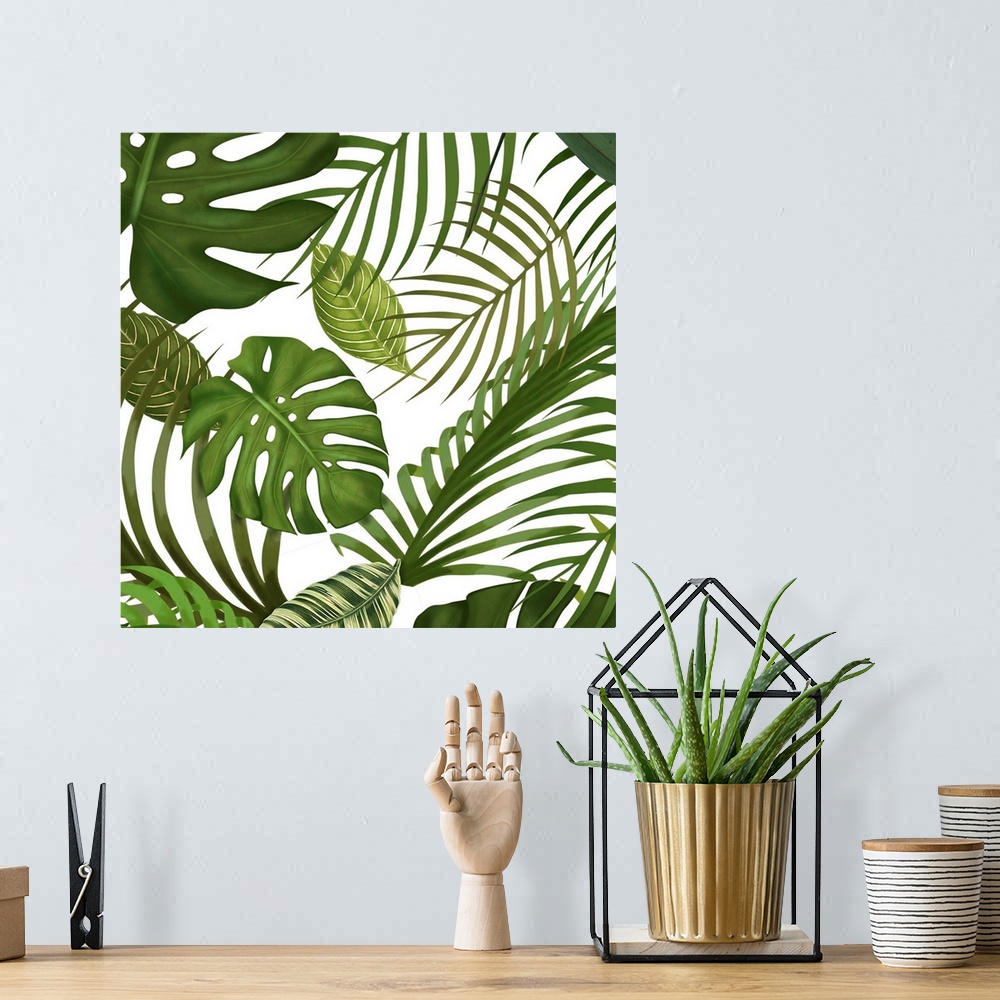 A bohemian room featuring FabFunky Palm Collection F