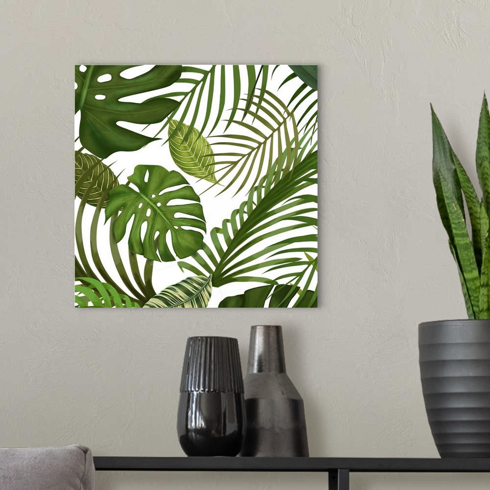 A modern room featuring FabFunky Palm Collection F