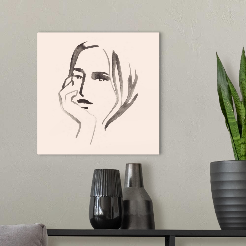 A modern room featuring Face Shapes IV