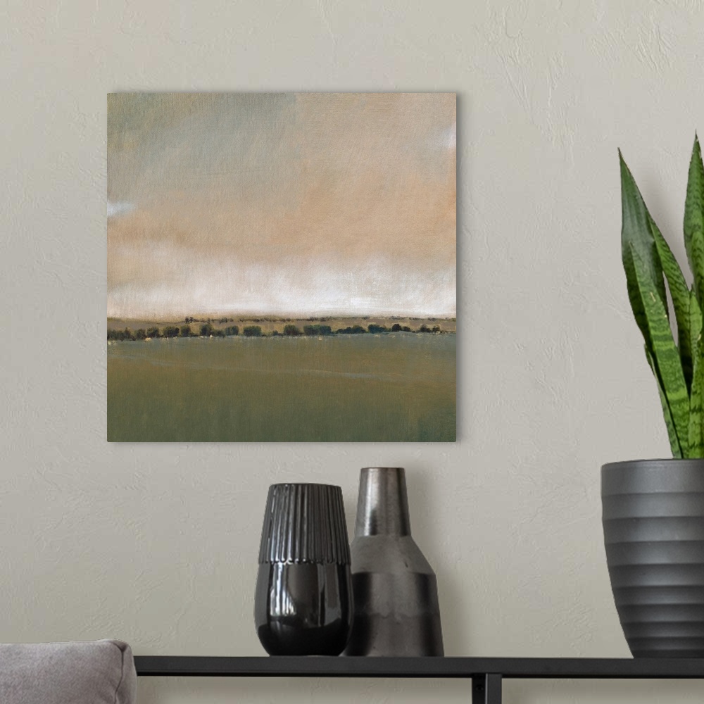 A modern room featuring Fading Storm I