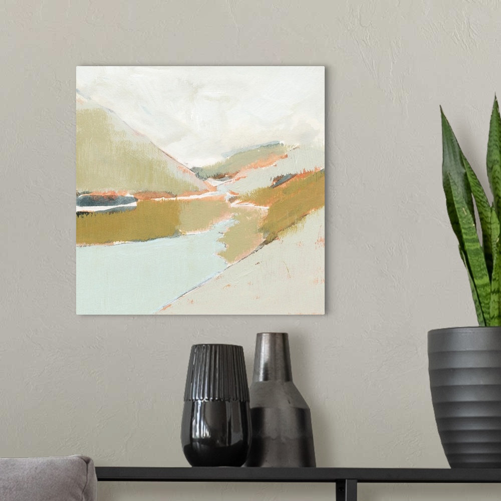 A modern room featuring Fading Valley II