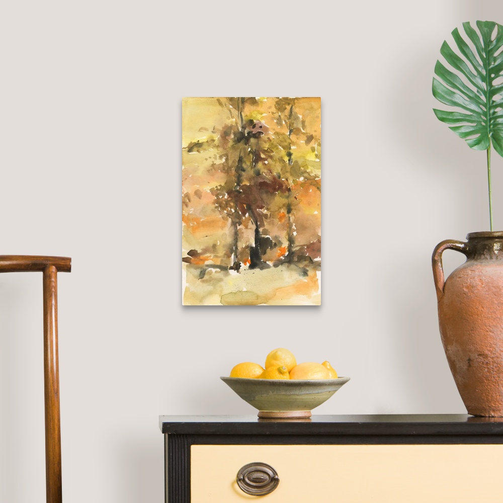 A traditional room featuring Fall Foliage Watercolor I