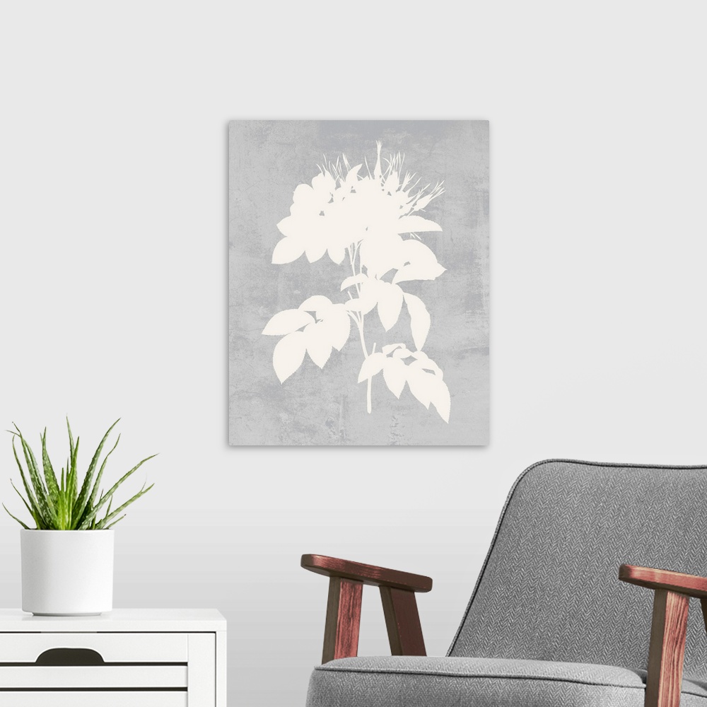 A modern room featuring Falling Flowers I