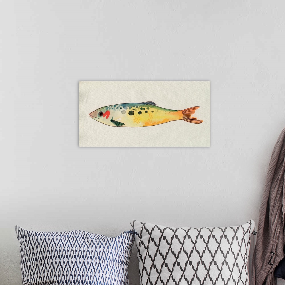 A bohemian room featuring Fanciful Fish I