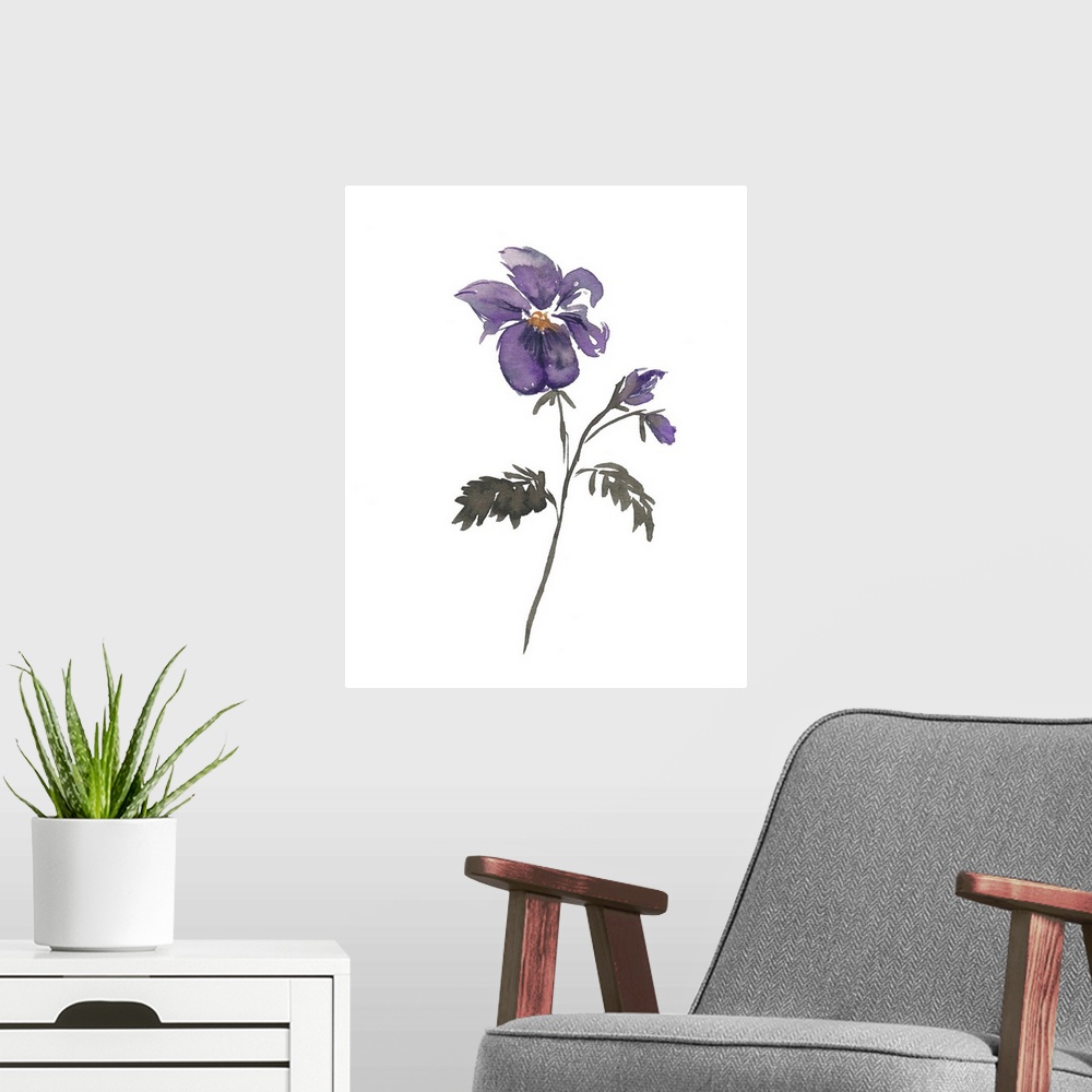 A modern room featuring February Violet